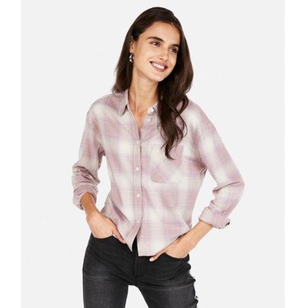 Express cropped flannel